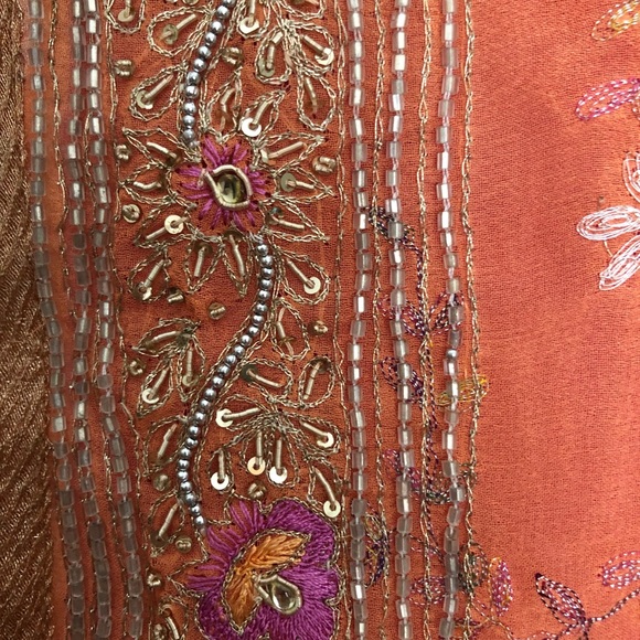 Saree dyed in shades of dusk Vintage preloved [Firm] - Picture 4 of 14